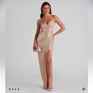 Windsor Annie Formal Sequin Long Dress